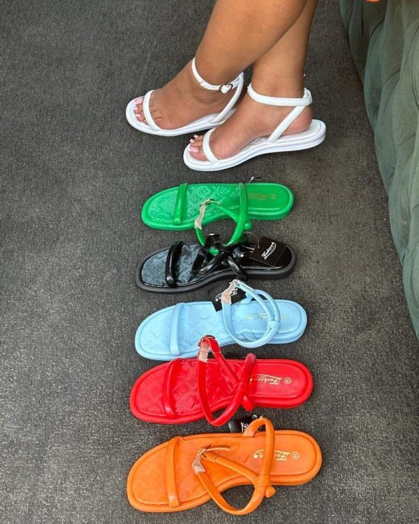 Bibas ankle strap flats