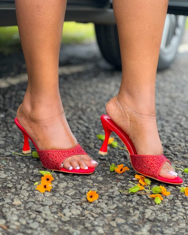 Crystal Charm Heel