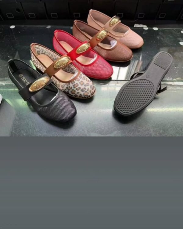 Buy Shoes Online, Heels, Flats, Sneakers, Sandals and Platforms - Thao Tree Mesh Balerina with Metallic Buckle